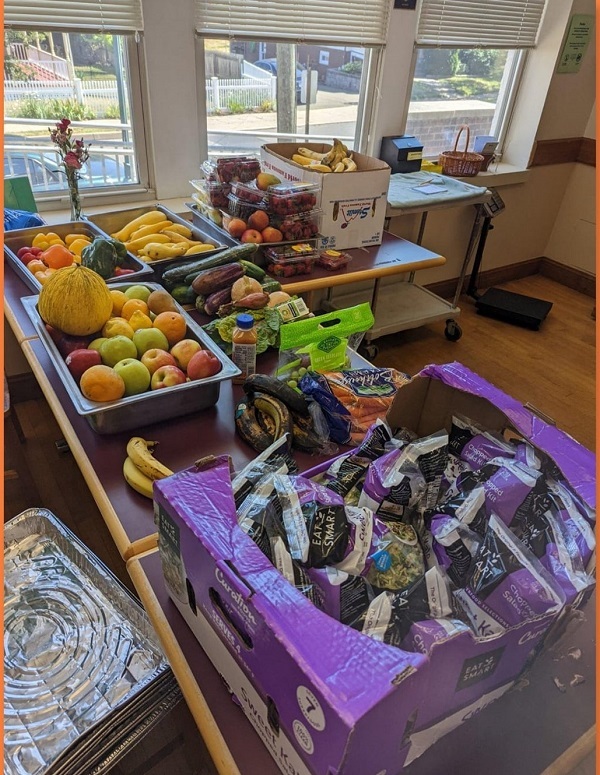 Produce delivered to the Community Room.