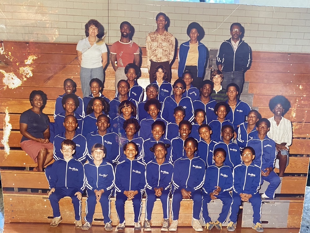 New Haven Age Group Track team photo from 1970s