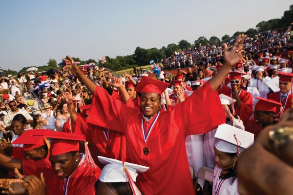 Crowd of graduates